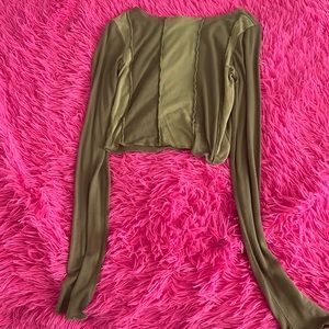 Green crop top!